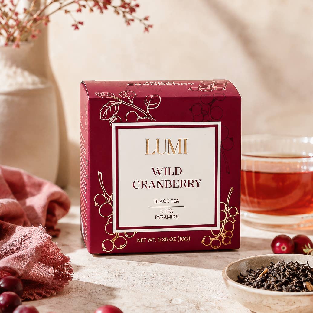 Fall Wild Cranberry Black Tea - 5 Premium Tea Bags