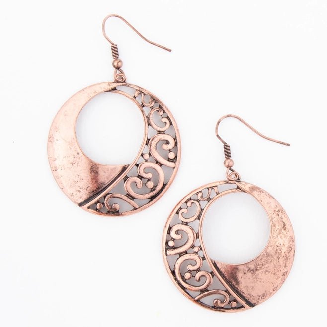 A473 Jewelry | Earrings | Copper | Western Look | Artistic - The Country Rabbit Gifts & Décor