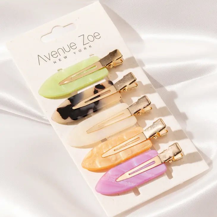 A481 Hair Clips Set of 5 - The Country Rabbit Gifts & Décor