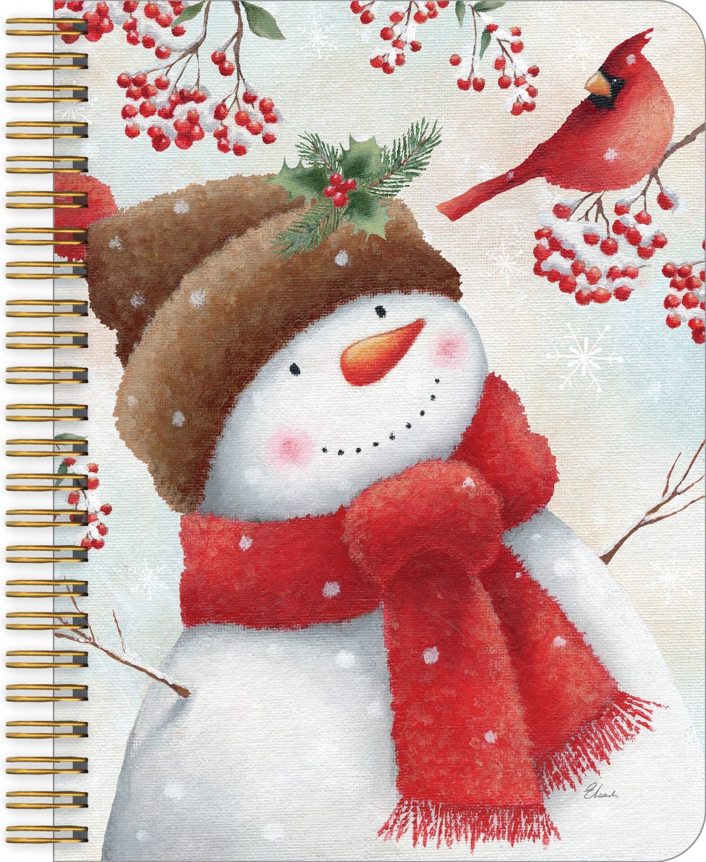 Berry Snowman Medium Notebook - The Country Rabbit Gifts & Décor