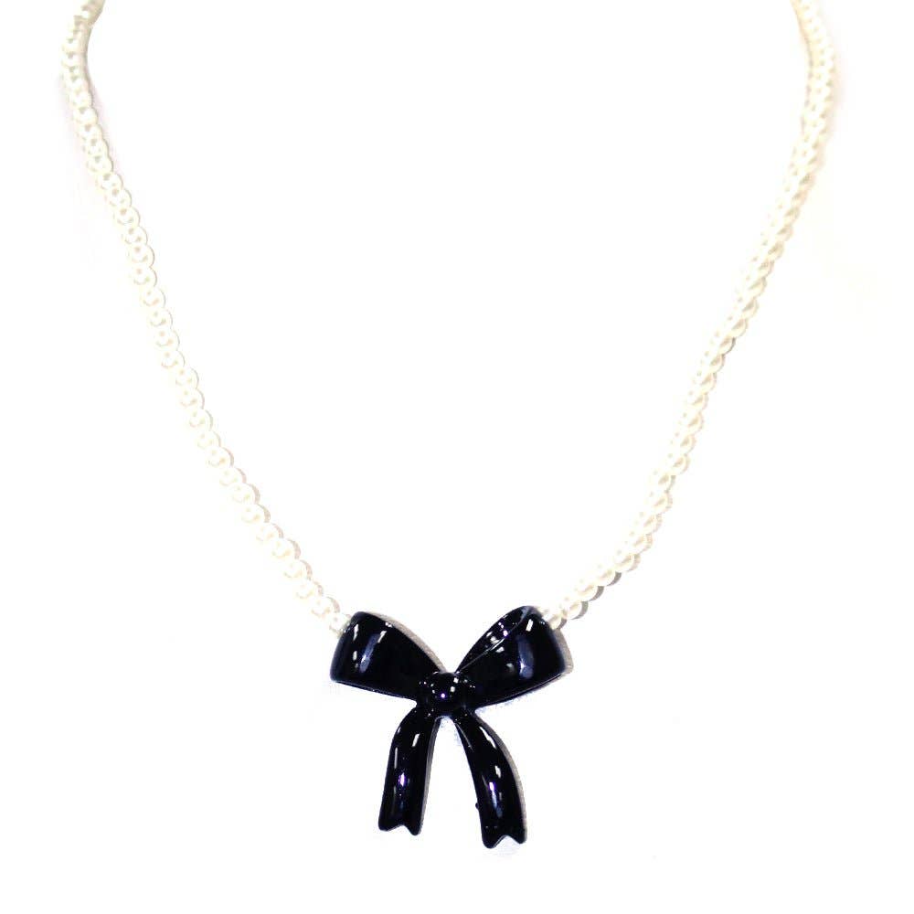 Bow Pearl Strand Necklace - The Country Rabbit Gifts & Décor