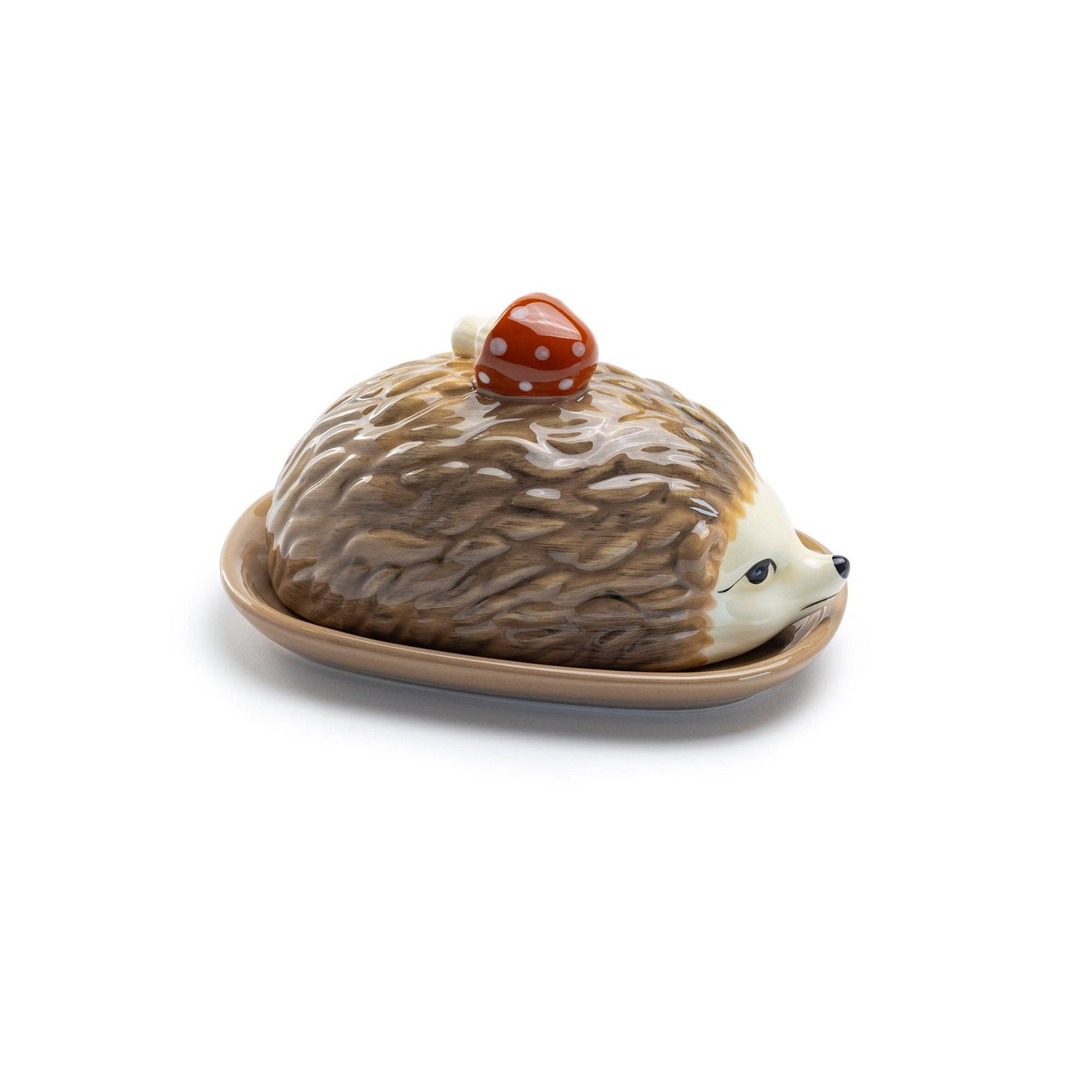 Brown Hedgehog Butter Dish - The Country Rabbit Gifts & Décor