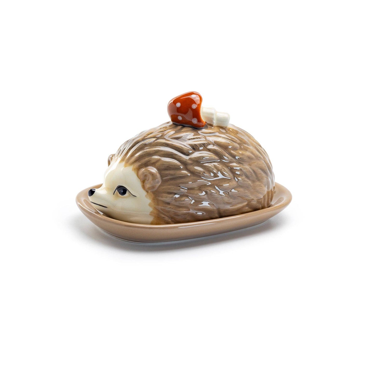 Brown Hedgehog Butter Dish - The Country Rabbit Gifts & Décor