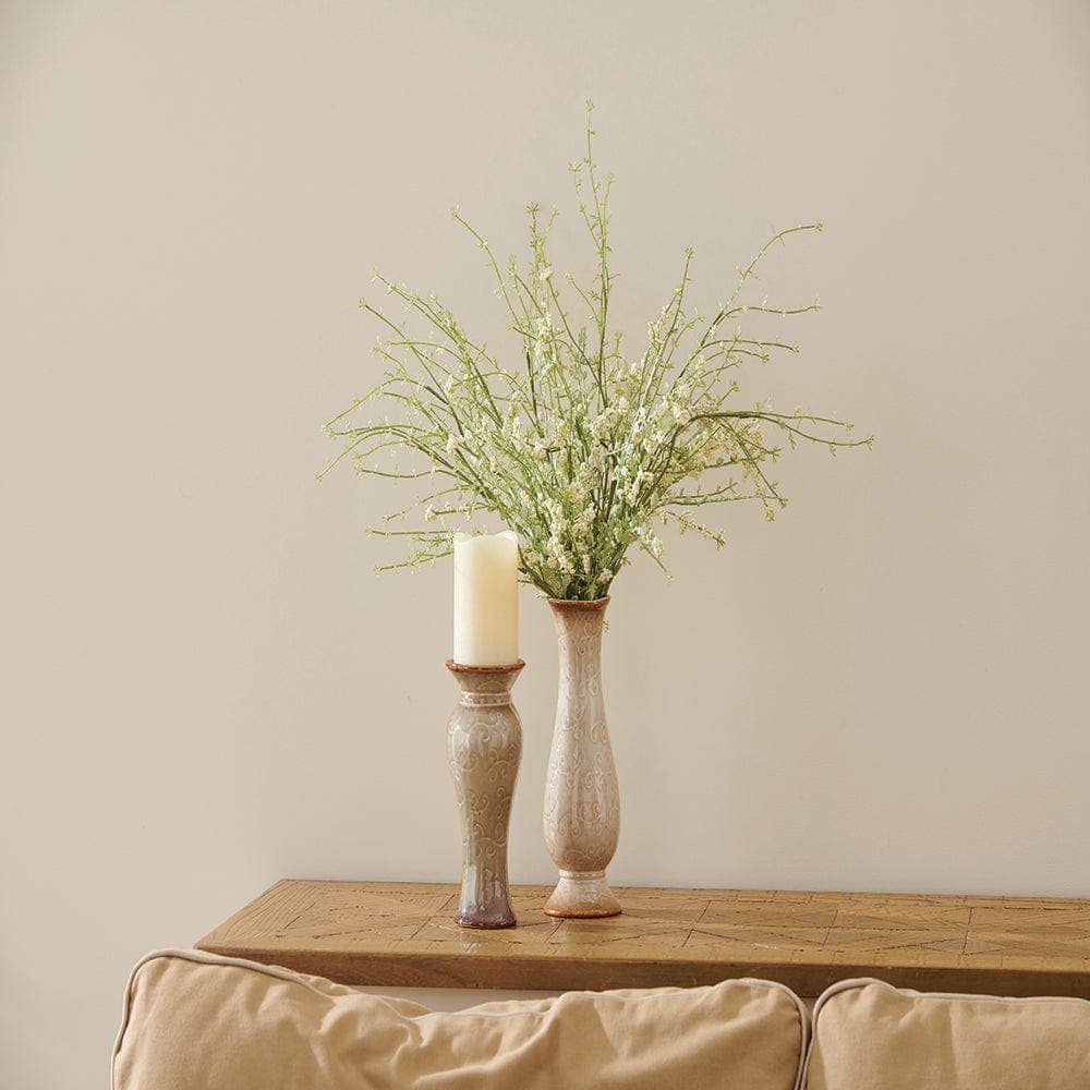 Ceramic Candleholder or Vase Two Piece Set - The Country Rabbit Gifts & Décor
