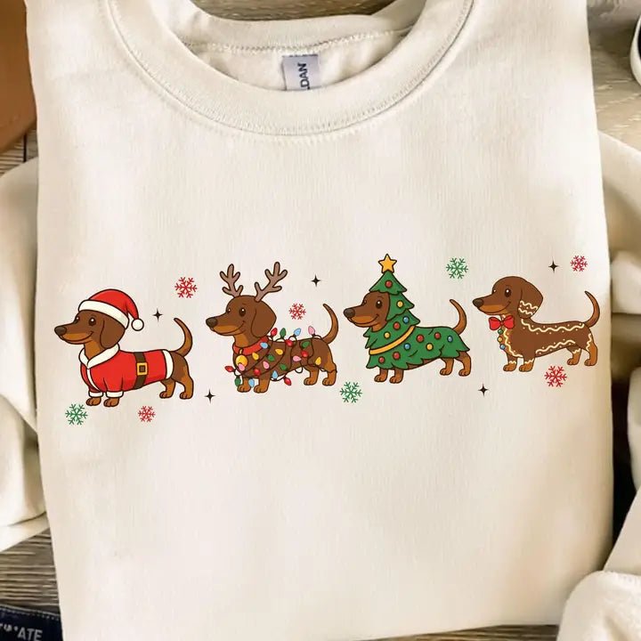 Christmas Dachshund Sweatshirt - The Country Rabbit Gifts & Décor