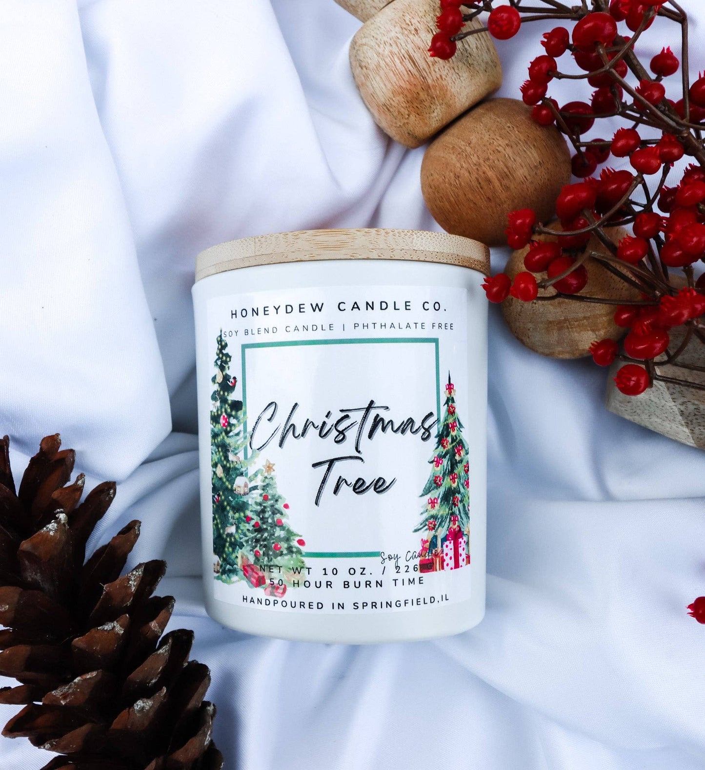 Christmas Tree 8oz Jar Candle - The Country Rabbit Gifts & Décor