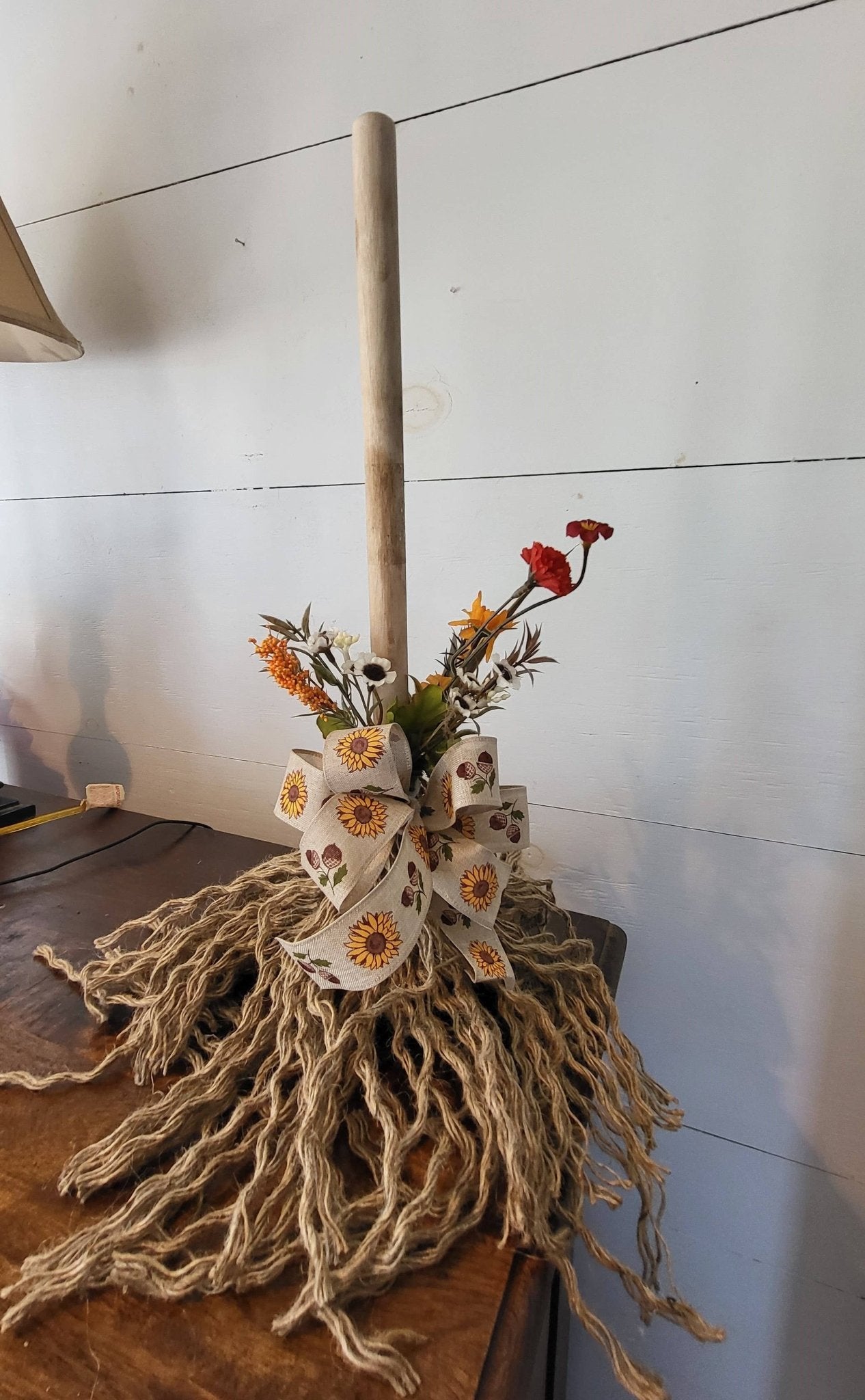 Fall Broom Centerpiece - The Country Rabbit Gifts & Décor