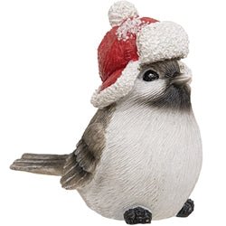 Festive Resin Bird w/Hat Figures - The Country Rabbit Gifts & Décor
