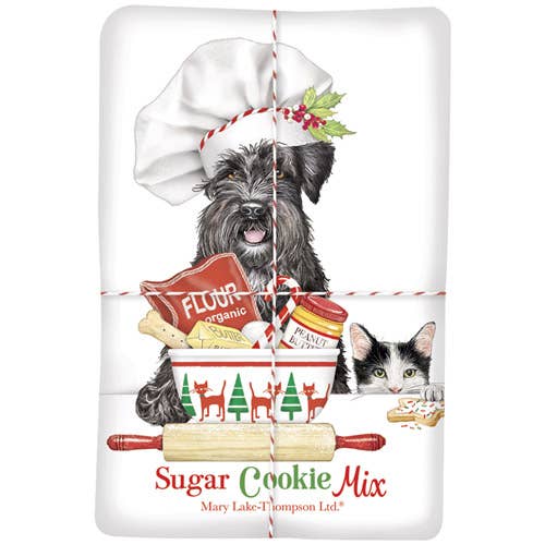 Flour Sack Towels with Cookie Mix Combo Baking Schnauzer & Sugar Cookie Mix - The Country Rabbit Gifts & Décor