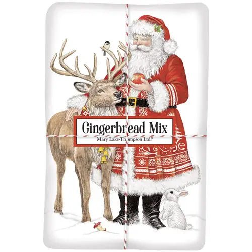 Flour Sack Towels with Cookie Mix Combo Nordic Santa Flour Sack Towel and Gingerbread Cake Mix - The Country Rabbit Gifts & Décor