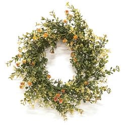 Golden Buds and Baby's Grass Candle Ring 6.5 inch - The Country Rabbit Gifts & Décor