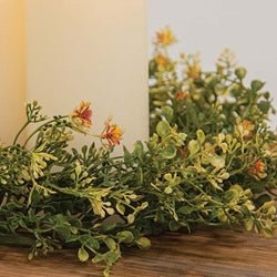 Golden Buds and Baby's Grass Candle Ring 6.5 inch - The Country Rabbit Gifts & Décor