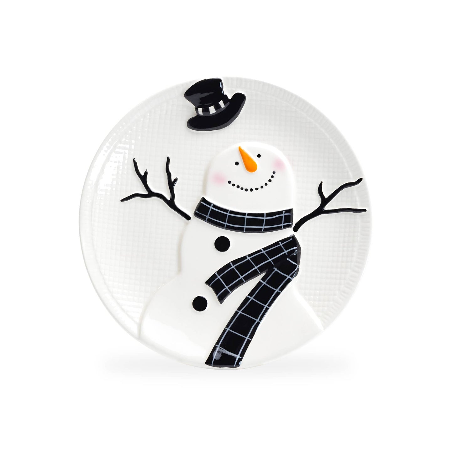 Happy Snowman 8.5" Dessert Plate - The Country Rabbit Gifts & Décor