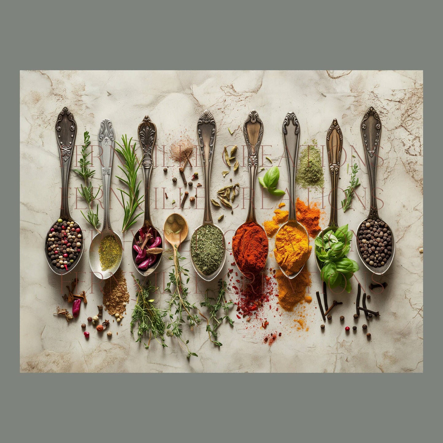 Herbs & Spices Tempered Glass Kitchen Cutting & Serving Board - The Country Rabbit Gifts & Décor