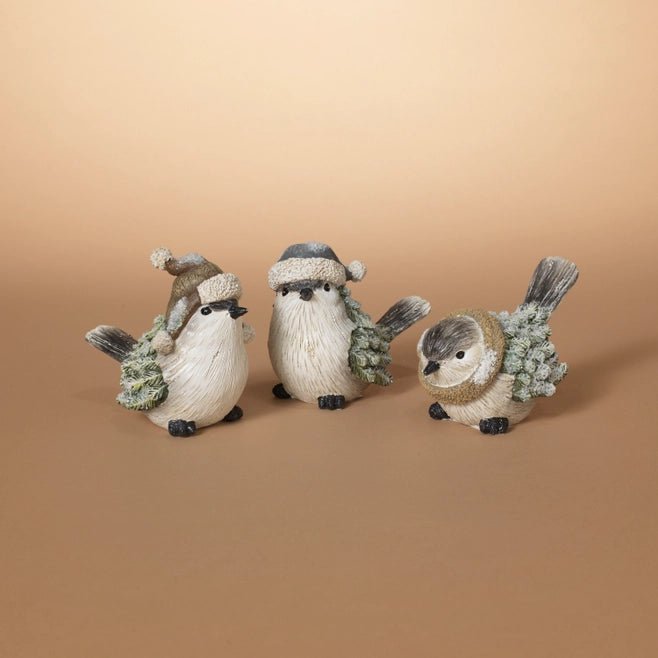 Holiday 5.1 Inches Tall Resin Winter Bird Figurine - The Country Rabbit Gifts & Décor