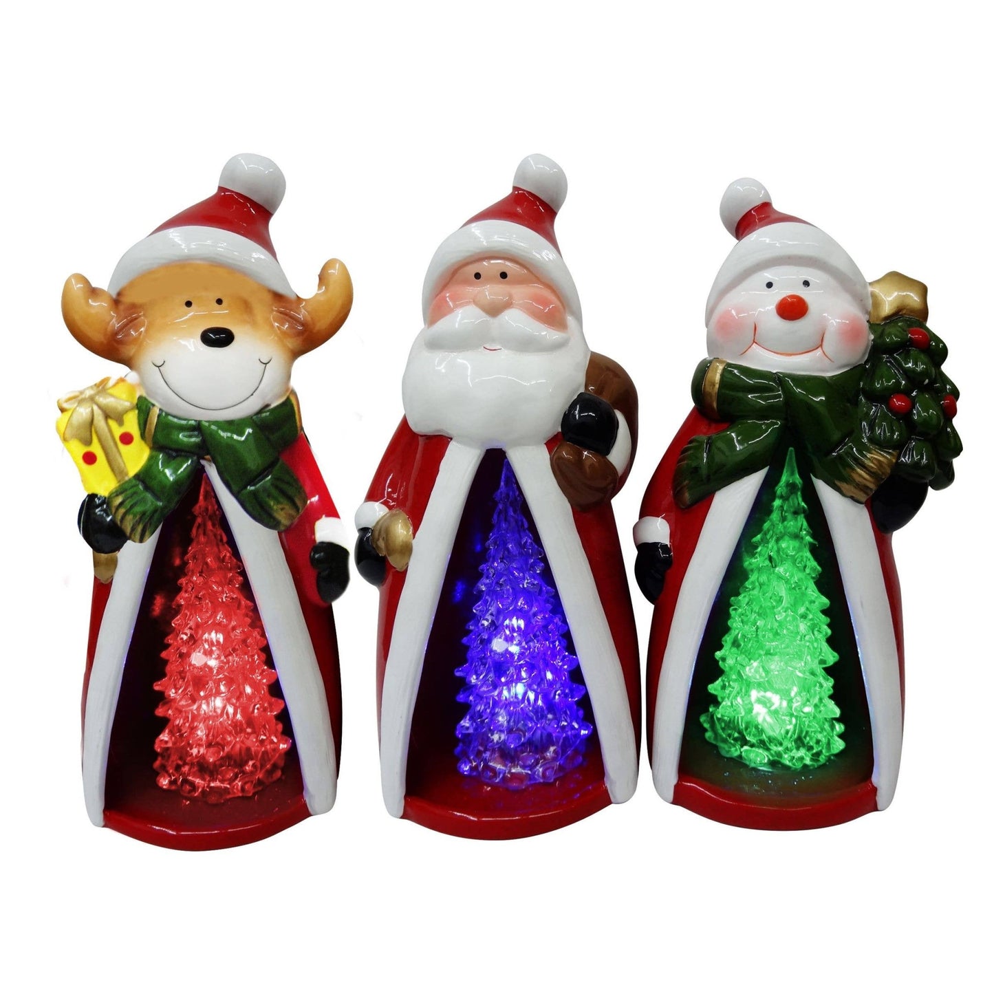 Holiday Décor With Color Changing Trees Reindeer Snowman Santa - The Country Rabbit Gifts & Décor