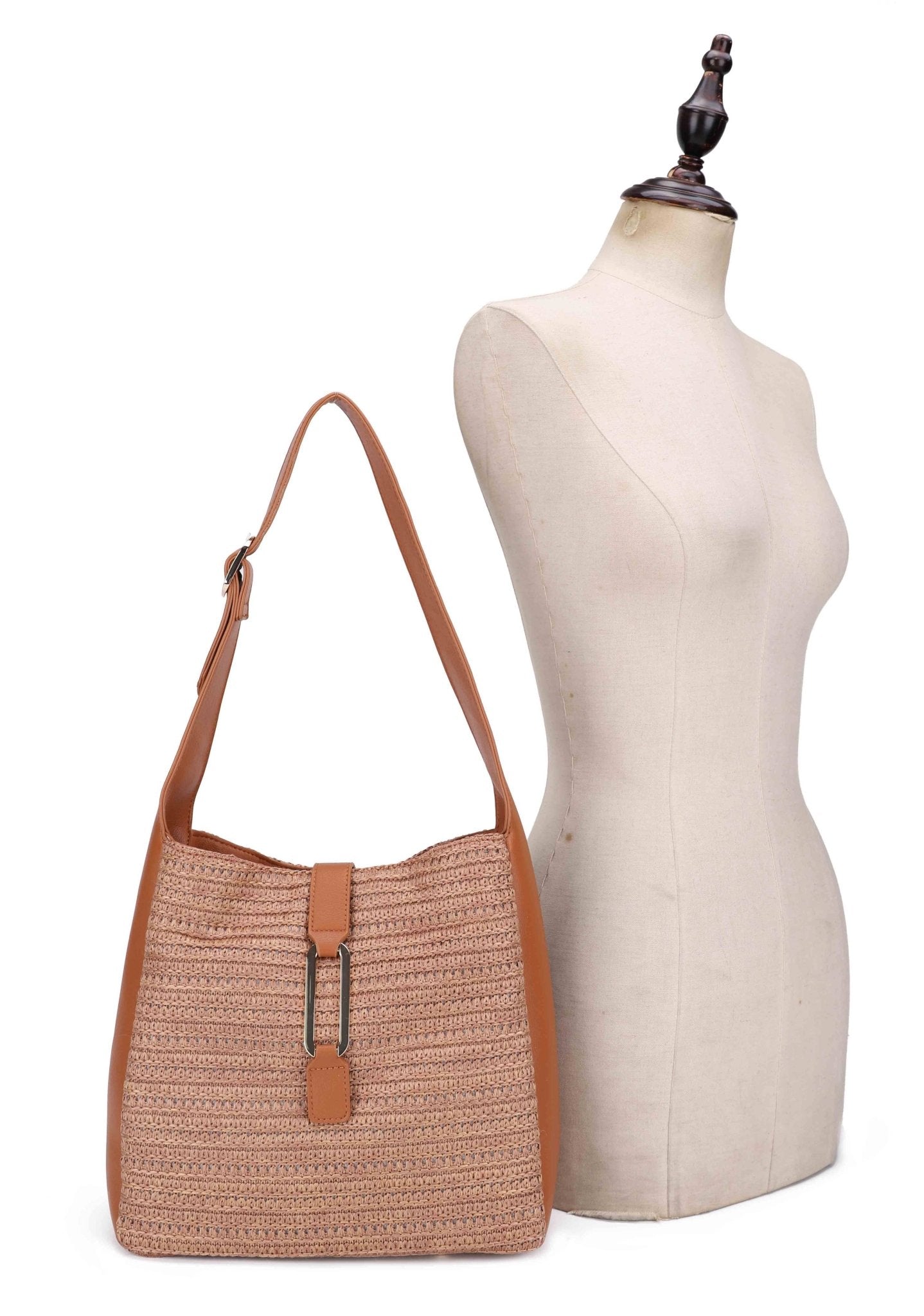 MIM - 26001 Arla Straw Hobo Tote - The Country Rabbit Gifts & Décor