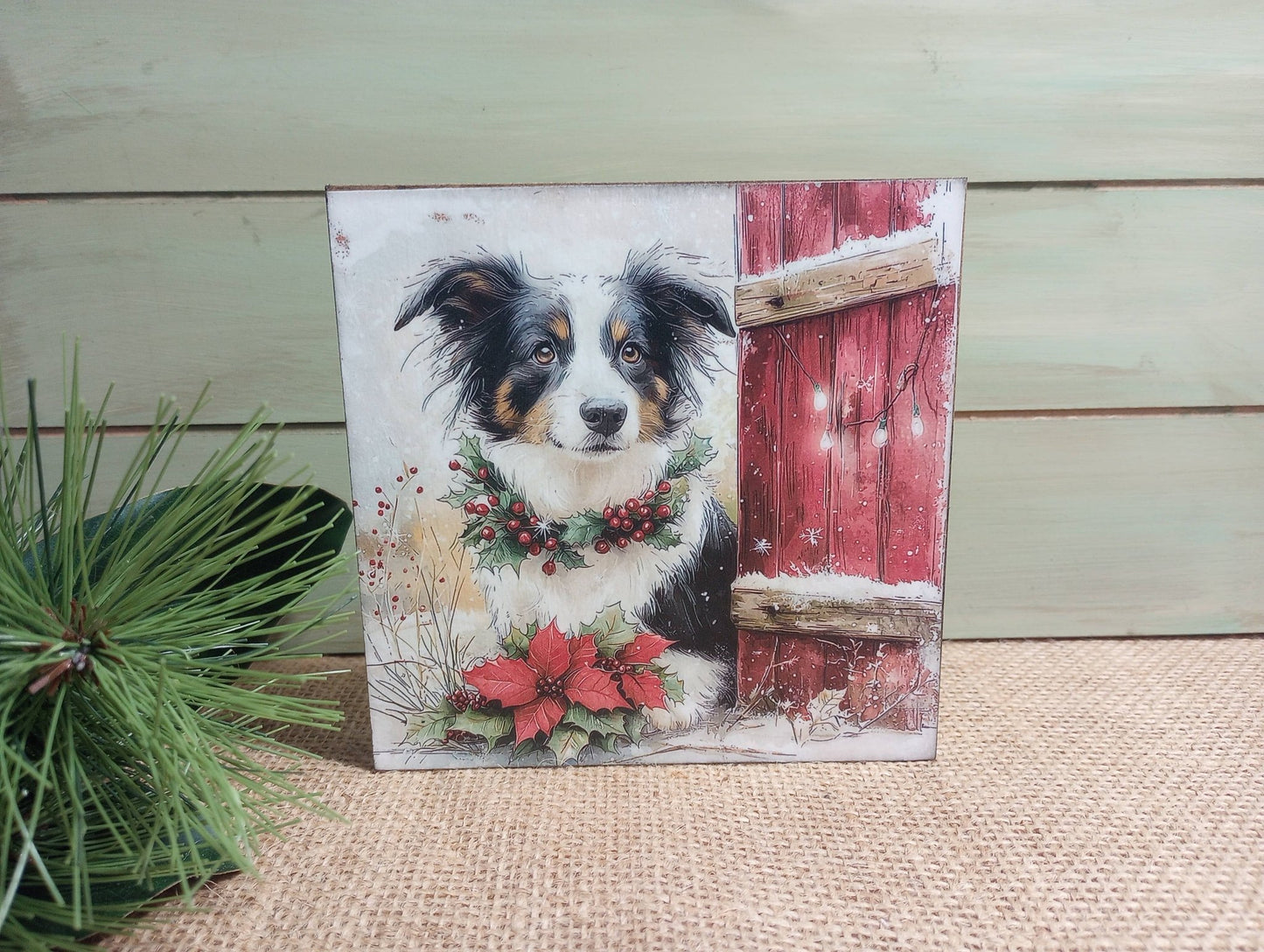 Olde Red Barn - Dog Wood Block Sign - Chance - The Country Rabbit Gifts & Décor