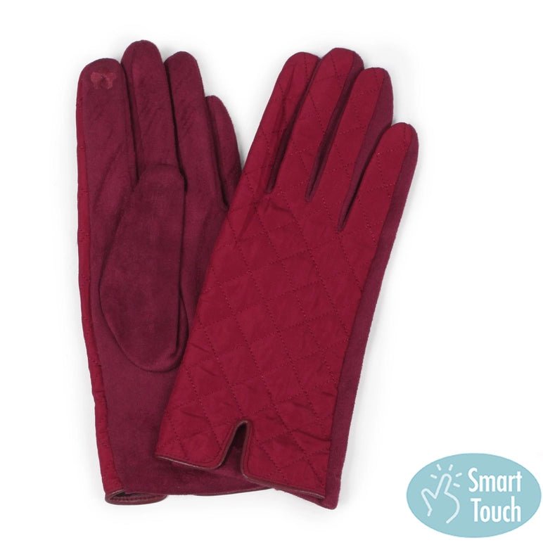 Quilted Gloves with Smart Touch - The Country Rabbit Gifts & Décor