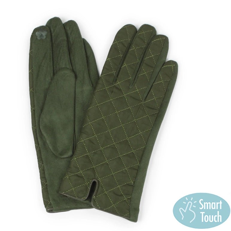 Quilted Gloves with Smart Touch - The Country Rabbit Gifts & Décor