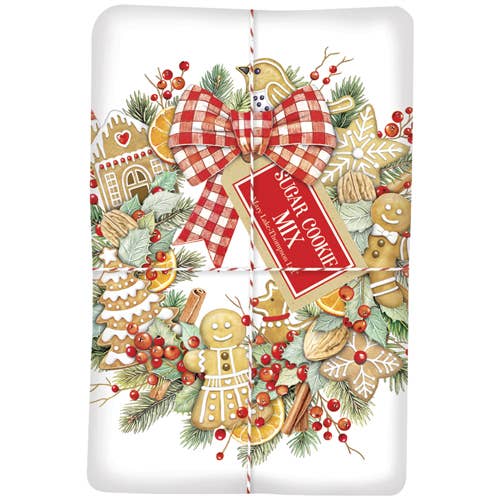 Sugar Cookie Mix & Gingerbread Wreath Flour Sack Dish Towel Set - The Country Rabbit Gifts & Décor