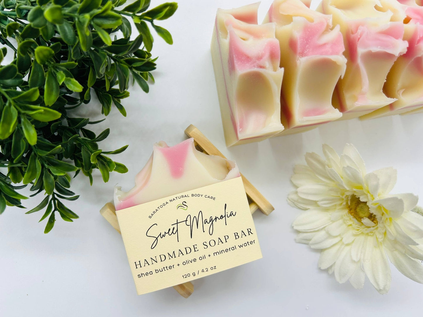 Sweet Magnolia Handmade Soap Bar VEGAN COLD PROCESS - The Country Rabbit Gifts & Décor
