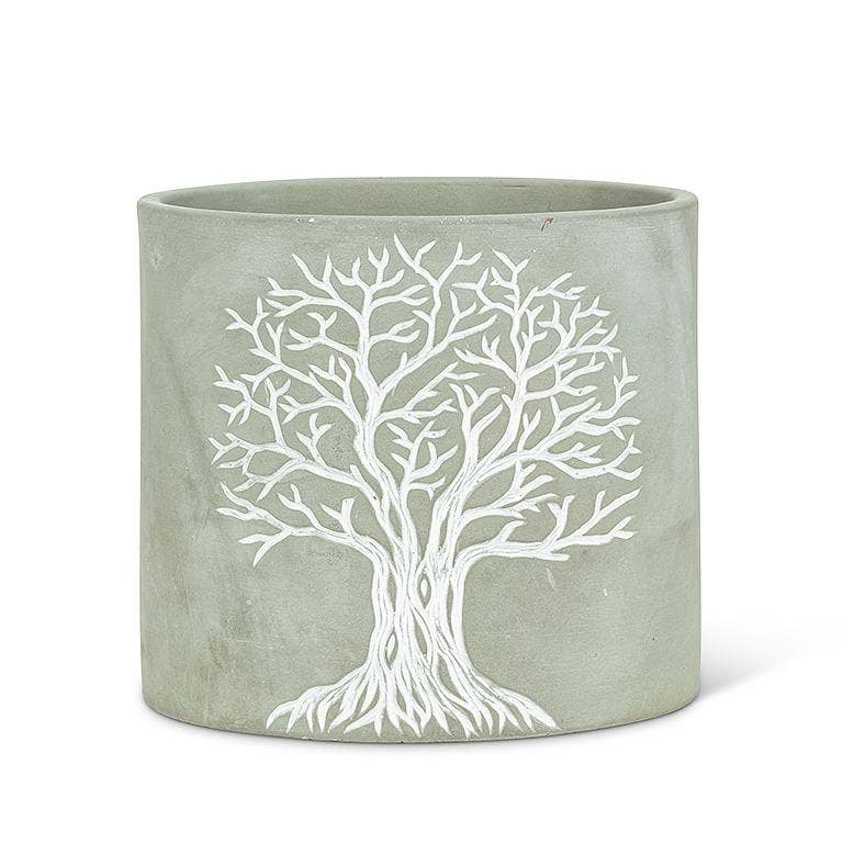 Tree of Life Planter - Folk - Art Style Graphic - The Country Rabbit Gifts & Décor