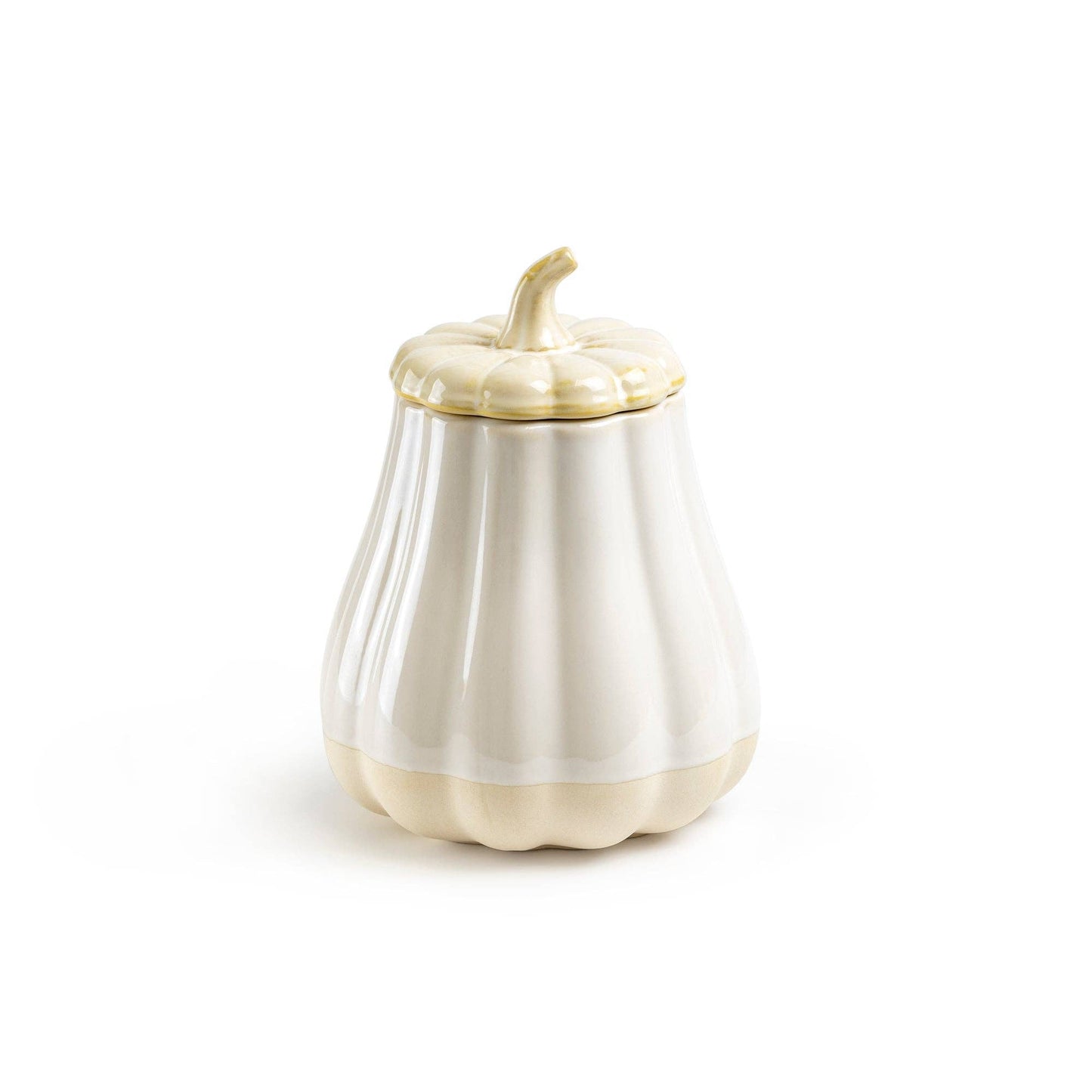 White Pumpkin Figural Reactive Glaze Jar & Silicone Seal Lid - The Country Rabbit Gifts & Décor