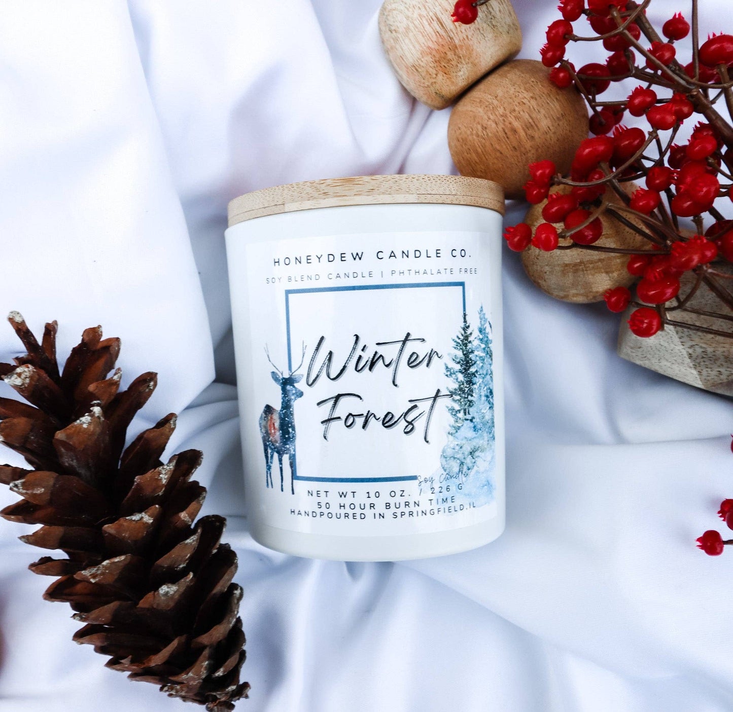 Winter Forest 8 oz Jar Candle - The Country Rabbit Gifts & Décor