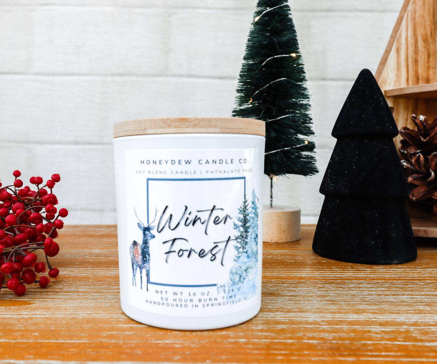 Winter Forest 8 oz Jar Candle - The Country Rabbit Gifts & Décor