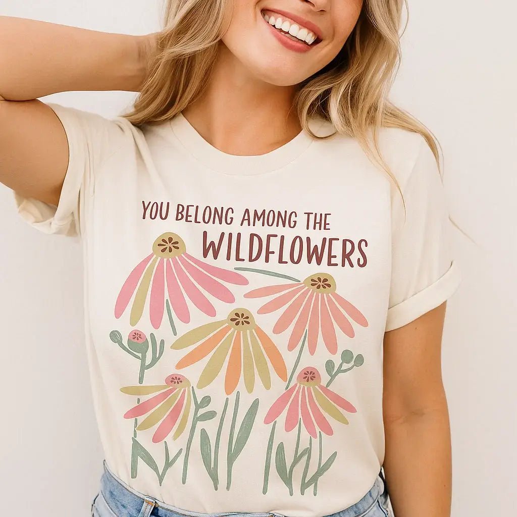 "You Belong Among the Wildflowers" Women's T-Shirt - The Country Rabbit Gifts & Décor