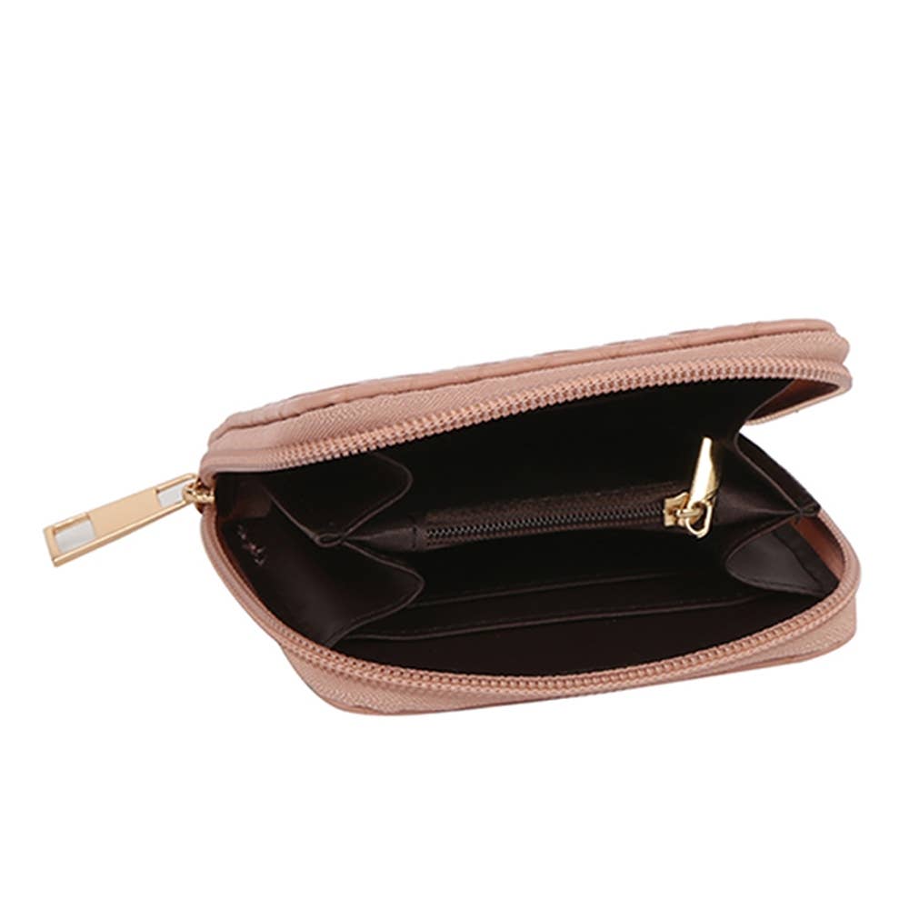 Woven Zip Around Wallet