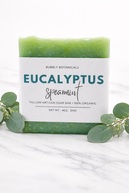 Eucalyptus Spearmint Tallow Soap – Invigorating Scent Natural Soap