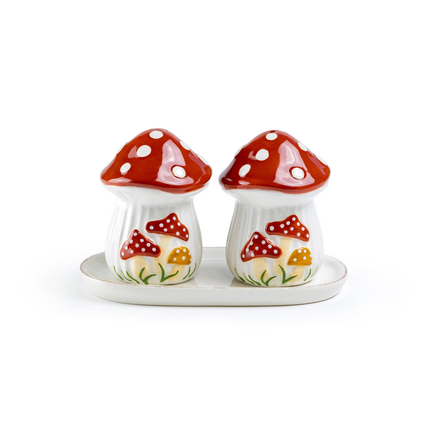 Fairytale Red Mushroom Salt and Pepper Shaker Set - Gift Boxed