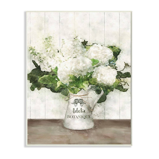 A389  Farm Fresh White Florals Wall Plaque Art