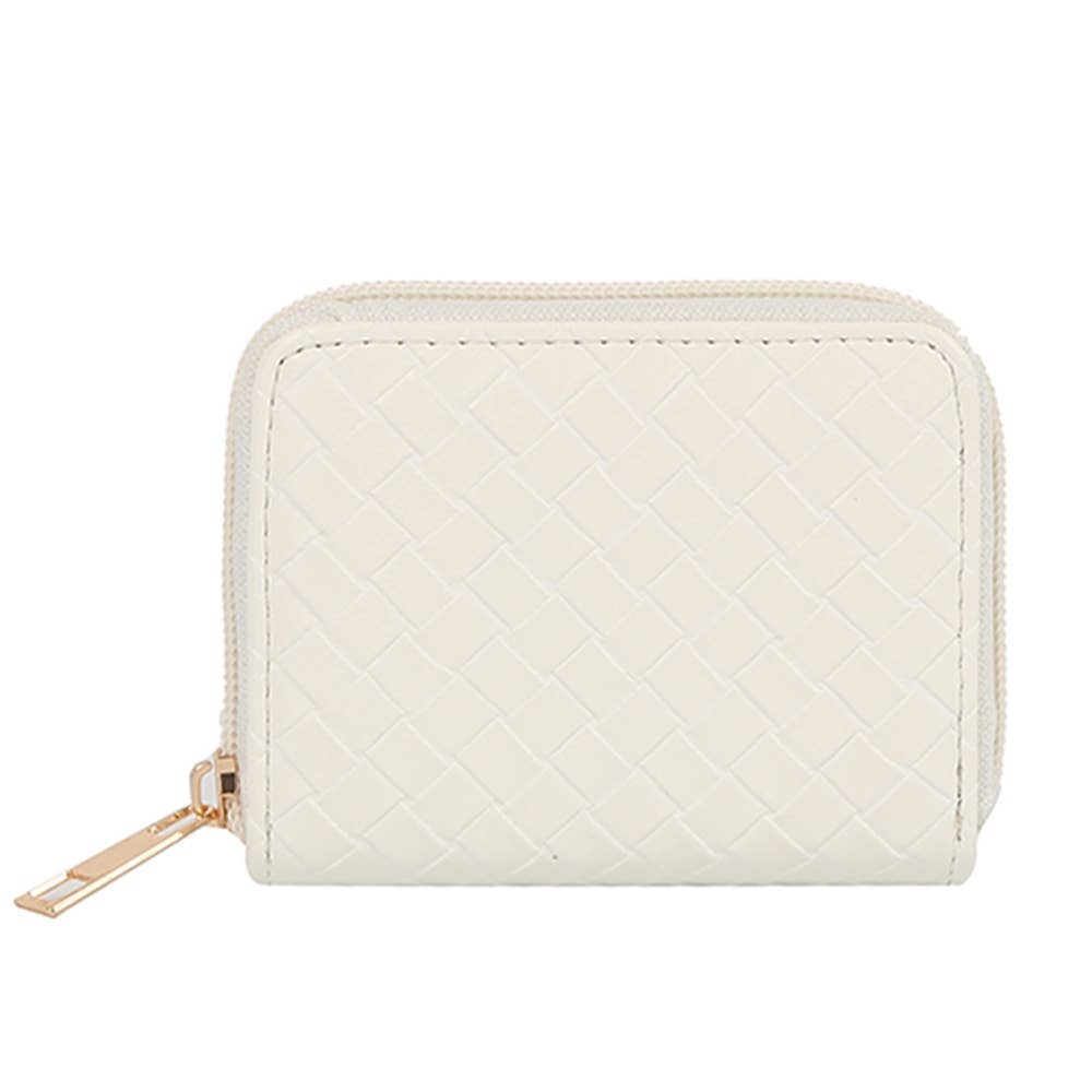 Woven Zip Around Wallet