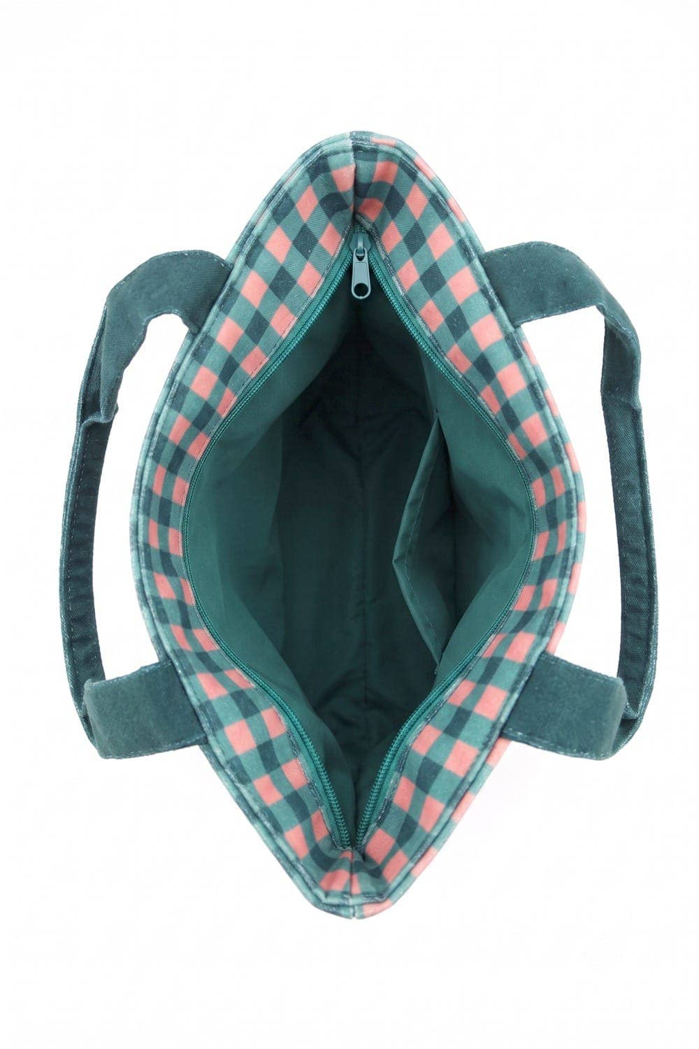 Pink Bow Tree Gingham Tote Bag