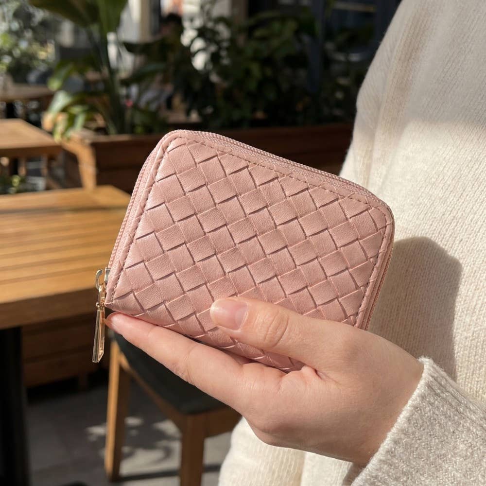 Woven Zip Around Wallet