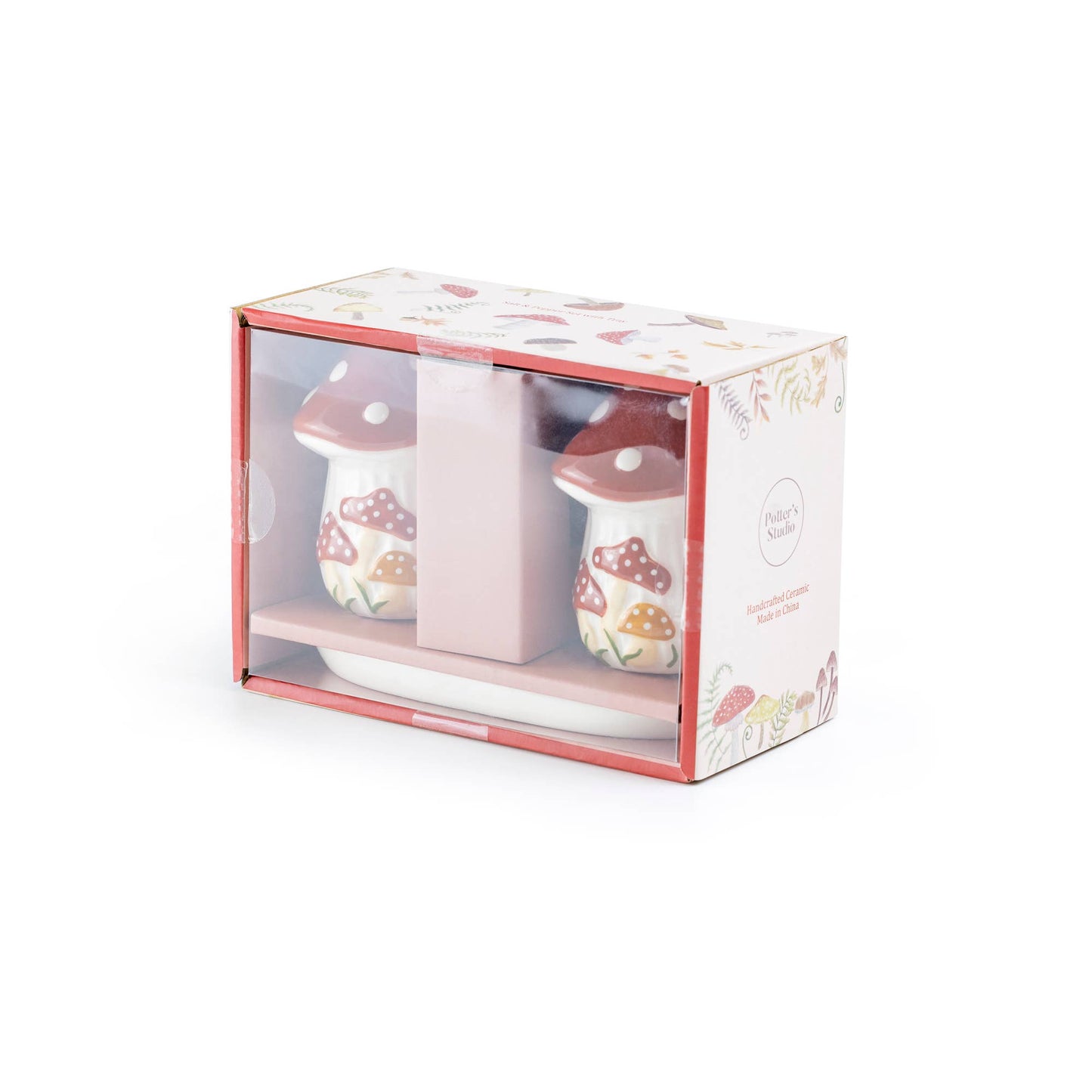 Fairytale Red Mushroom Salt and Pepper Shaker Set - Gift Boxed