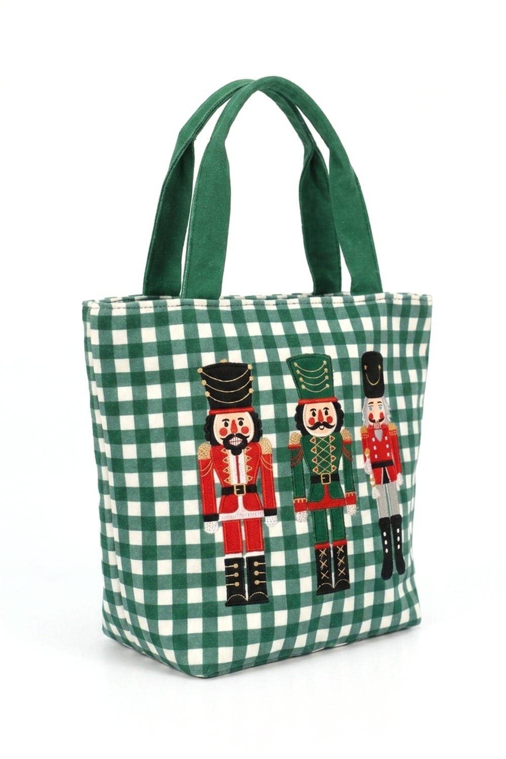 Three Nutcrackers Gingham Tote Bag