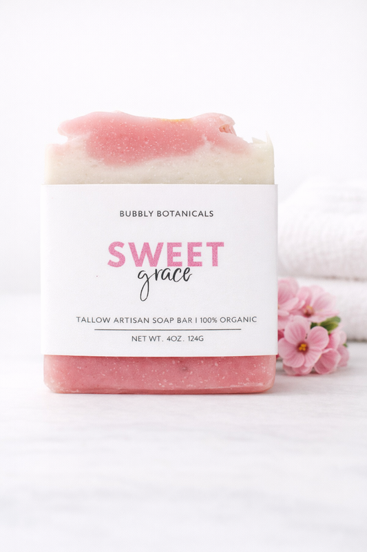 Sweet Grace Tallow Soap – Natural Handmade Soap Bar with Floral Scent