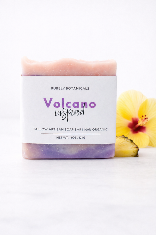 Volcano Tallow Soap –Natural Handmade Soap Bar with Bold, Exotic Scent