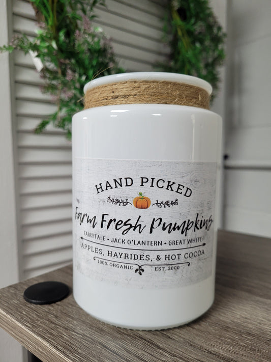 A325 Glass Jar | Hand Picked Farm Fresh Pumpkins