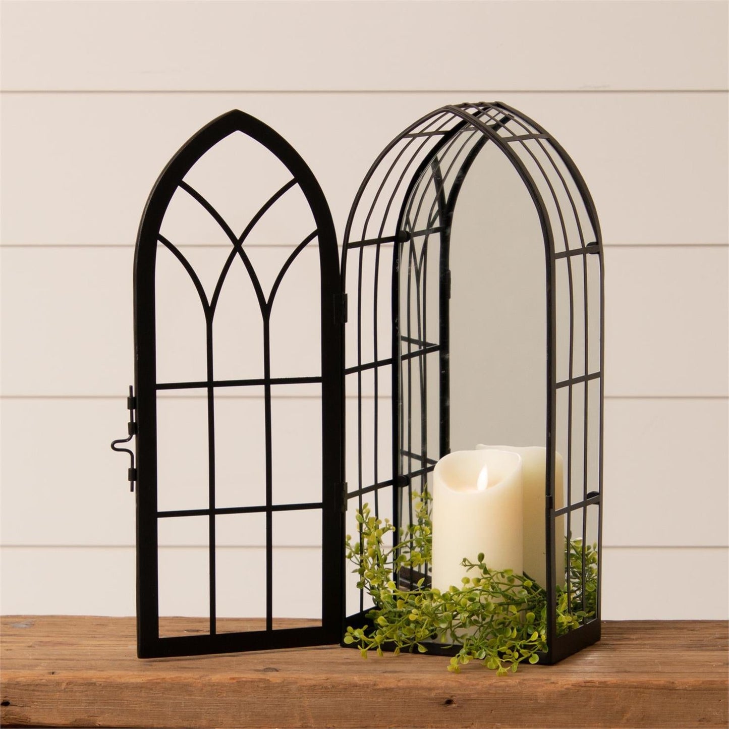 A298 Arched Mirrored Lantern - Tabletop or Hanging - The Country Rabbit Gifts & Décor