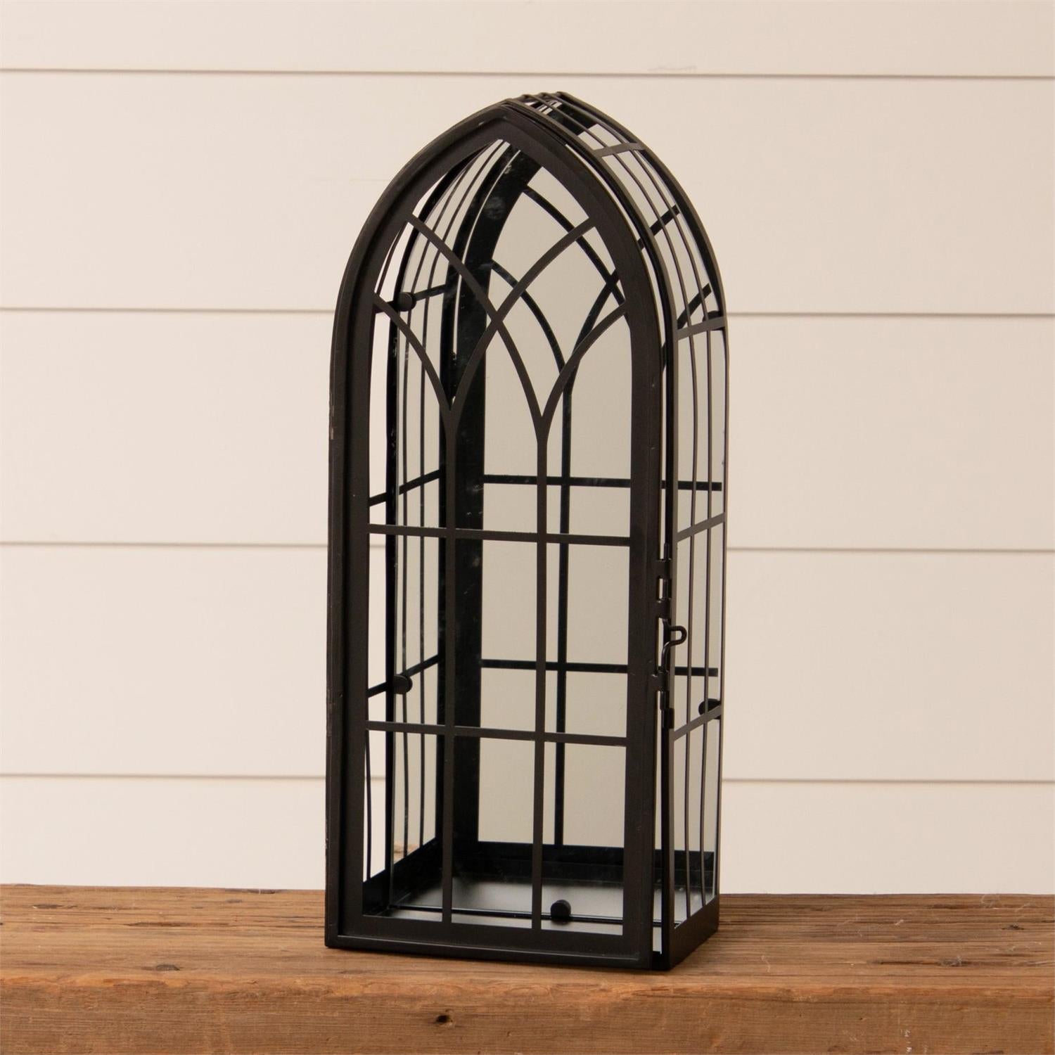 A298 Arched Mirrored Lantern - Tabletop or Hanging - The Country Rabbit Gifts & Décor