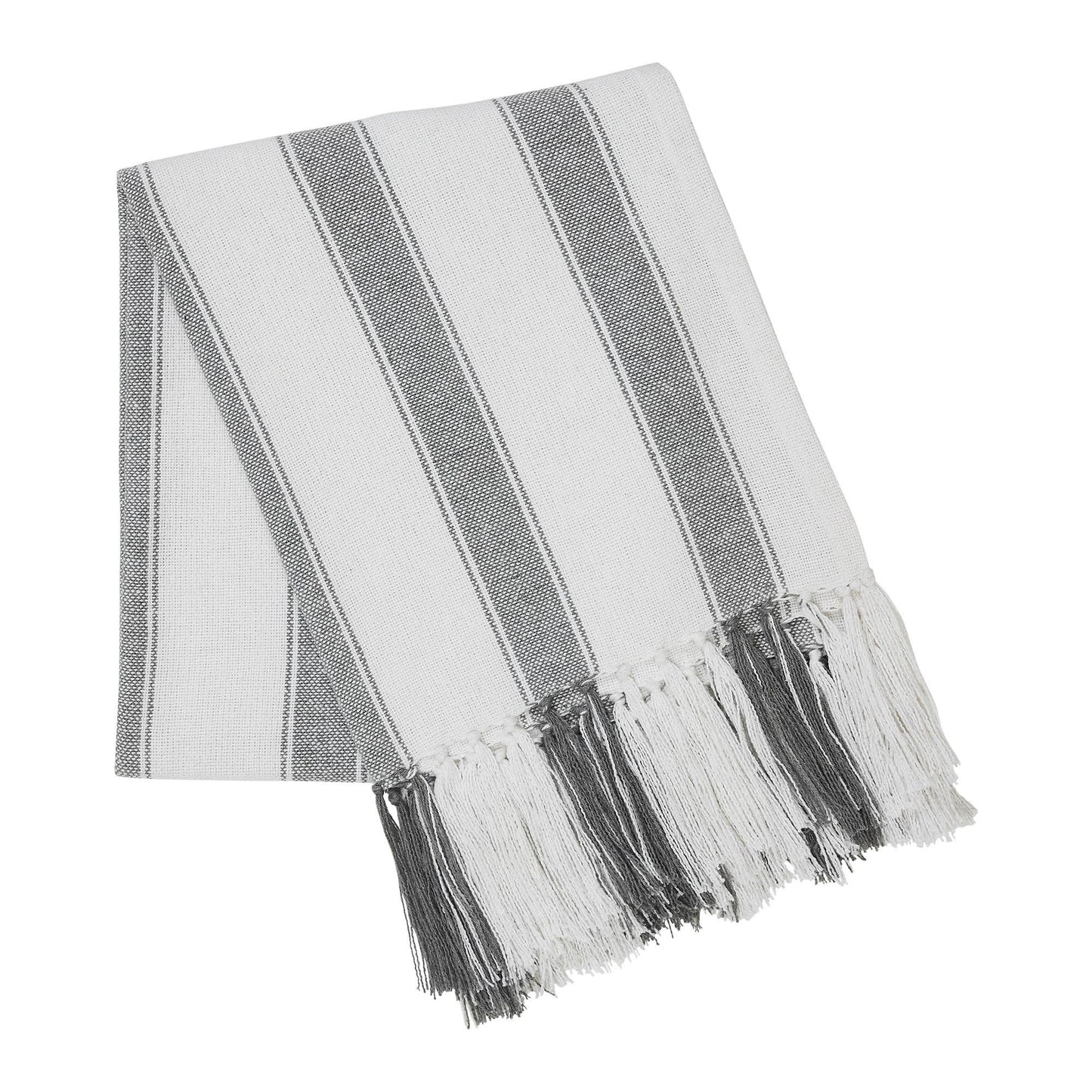 A414 Farmhouse Throw | Grace Grain Sack Stripe Woven Throw - The Country Rabbit Gifts & Décor