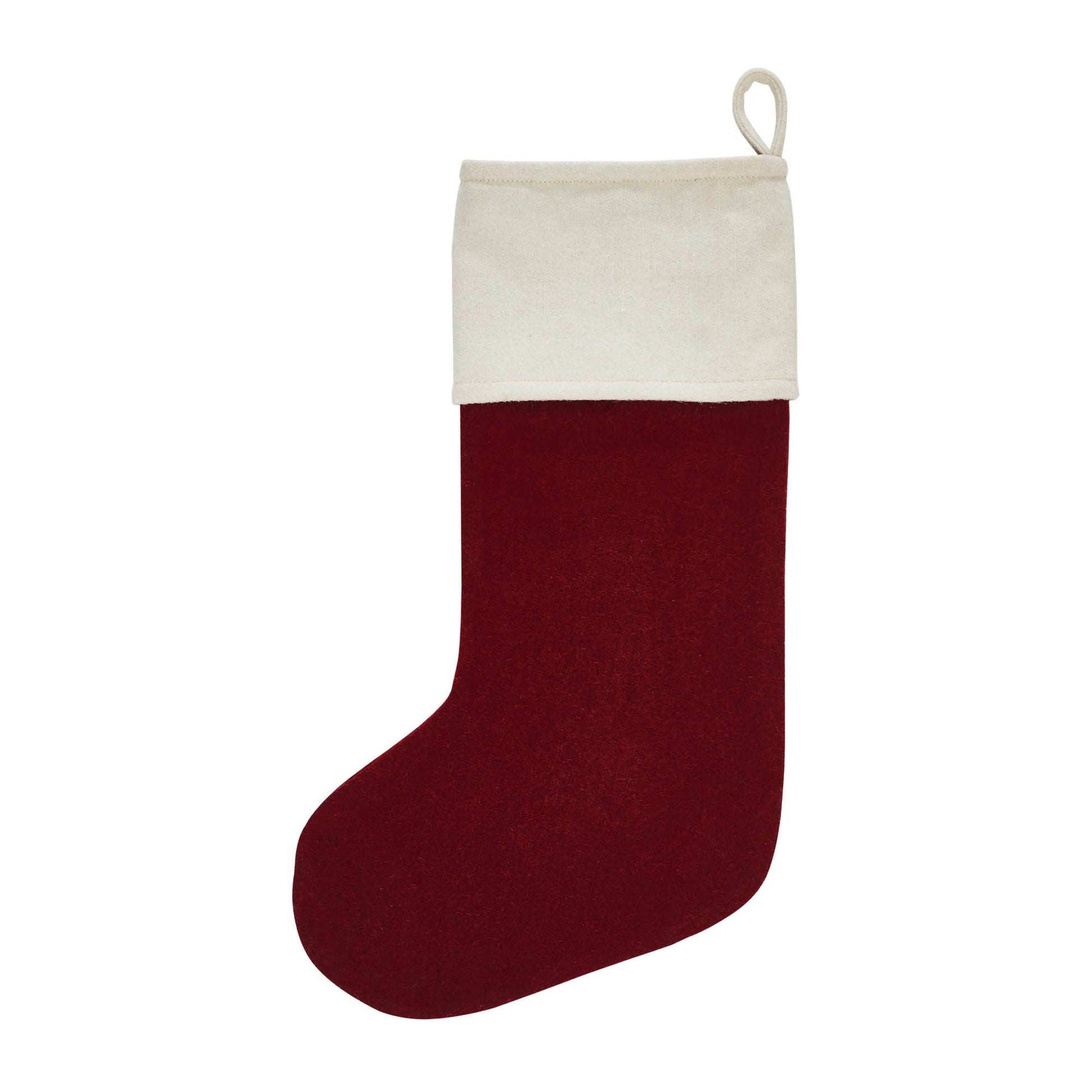 A415 Christmas Stocking | Country - Rustic Style | Burgundy Red | Star of Wonder Stocking - The Country Rabbit Gifts & Décor