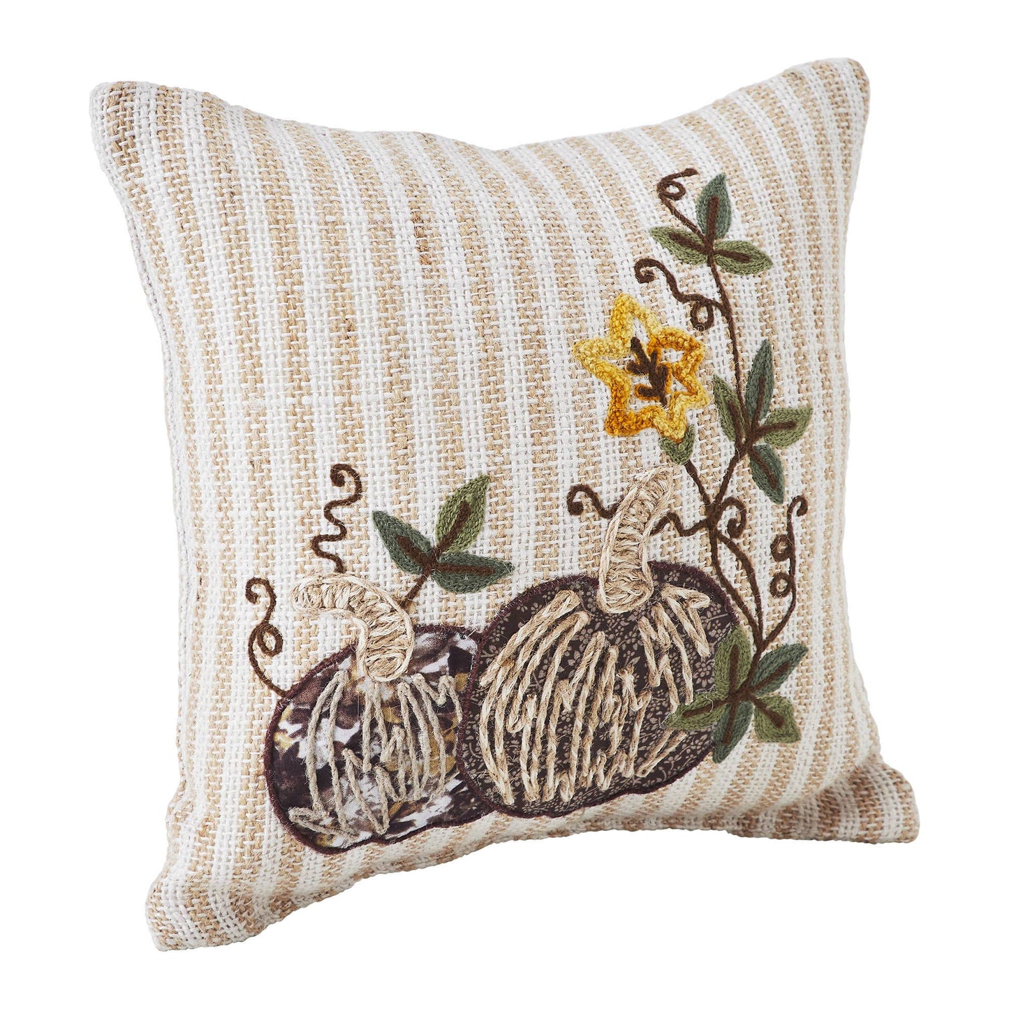 A417 Accent Pillow | Autumn Pumpkin Patch Stripes Pillow | Rustic/Primitive - The Country Rabbit Gifts & Décor