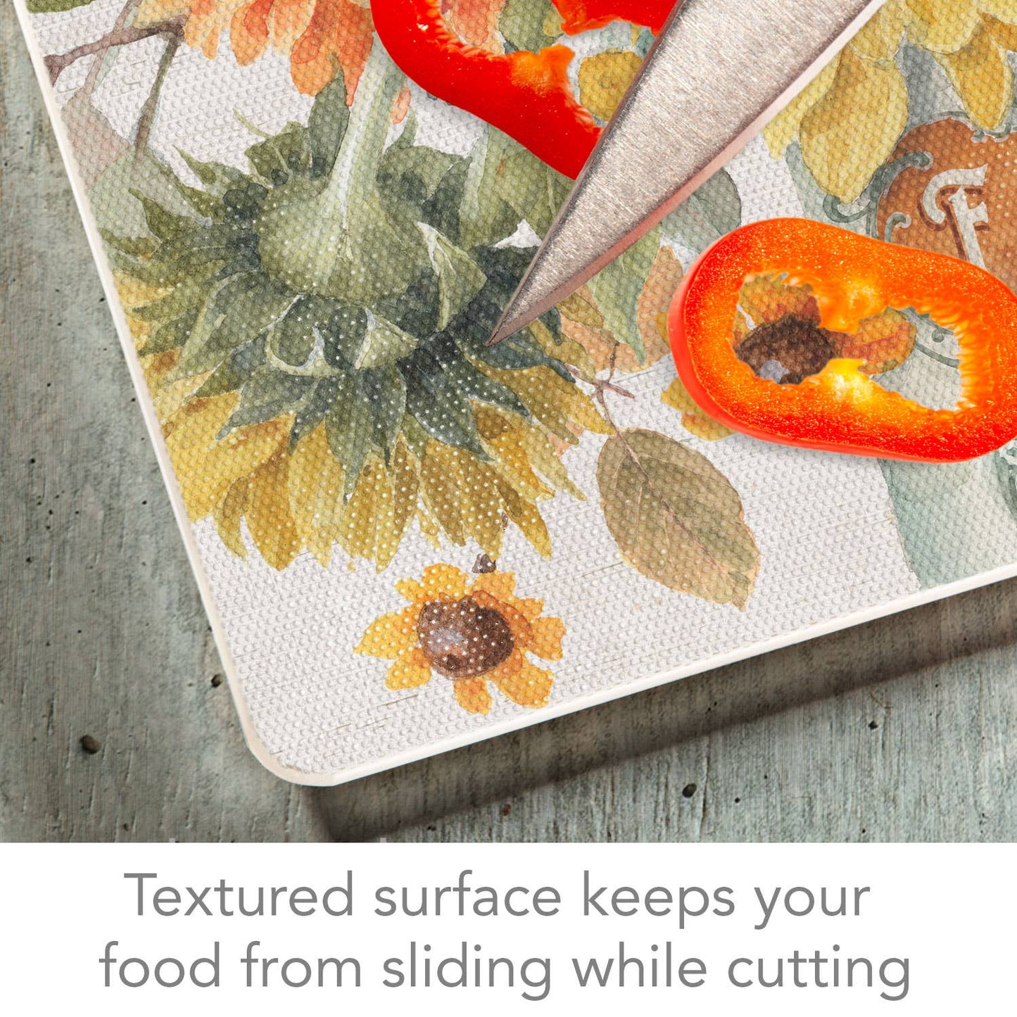 A318  Glass Counter Saver | Cutting Board 10" x 8" | Autumn in Bloom