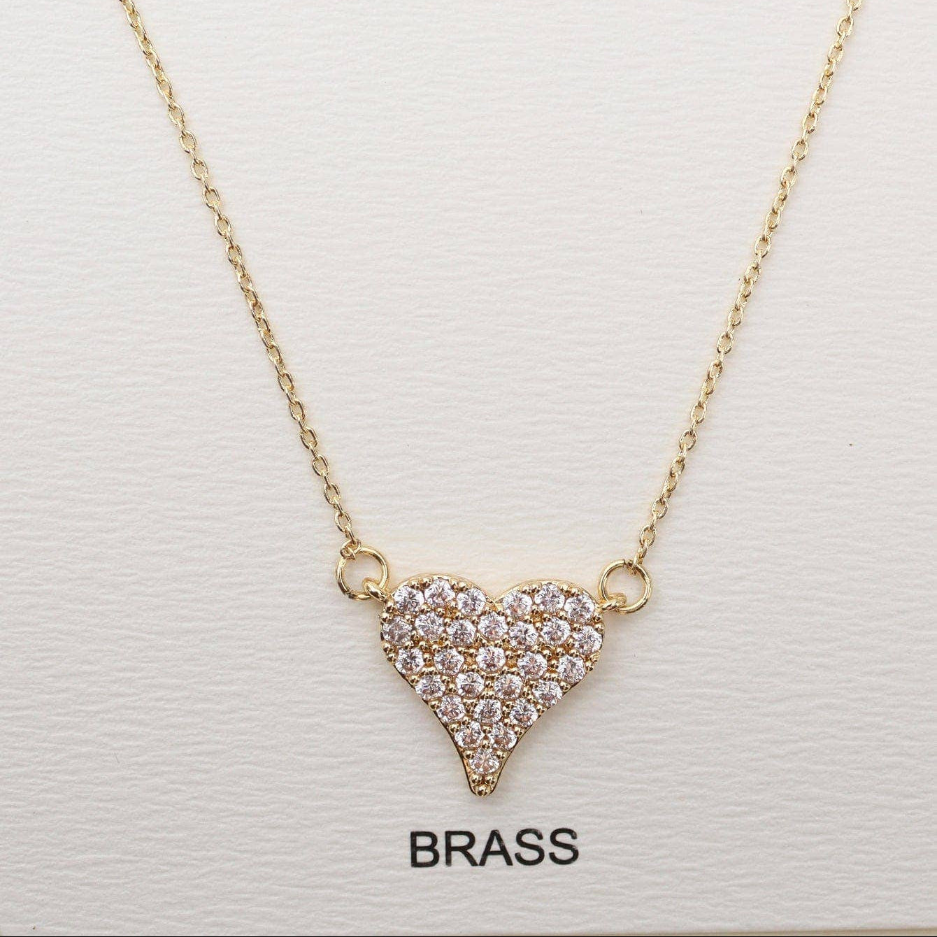 CZ Heart Pendant Necklace